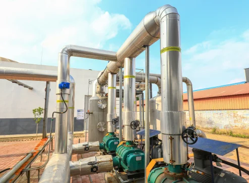 Die mechanische Ausrüstung der Biogas-Stromerzeugungsanlage ist bei einem neuen Energiekonzern in Betrieb