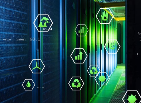 Image displaying a modern data center, symbolizing the future of energy supply for PowerUP facilities.